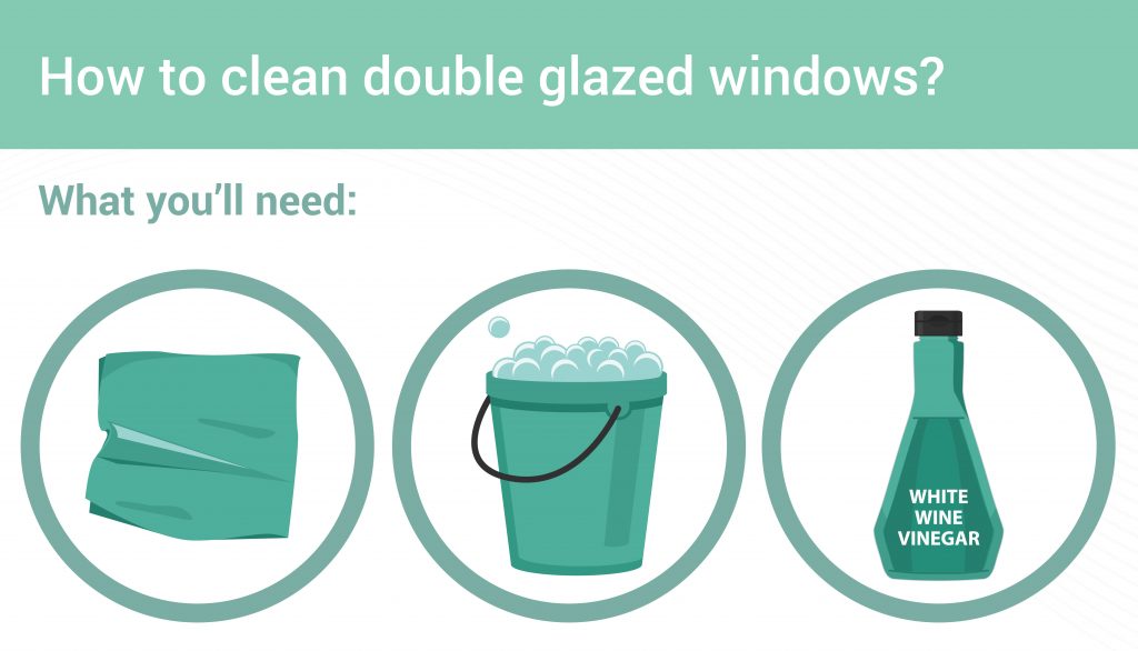 items you'll need for cleaning double glazed windows